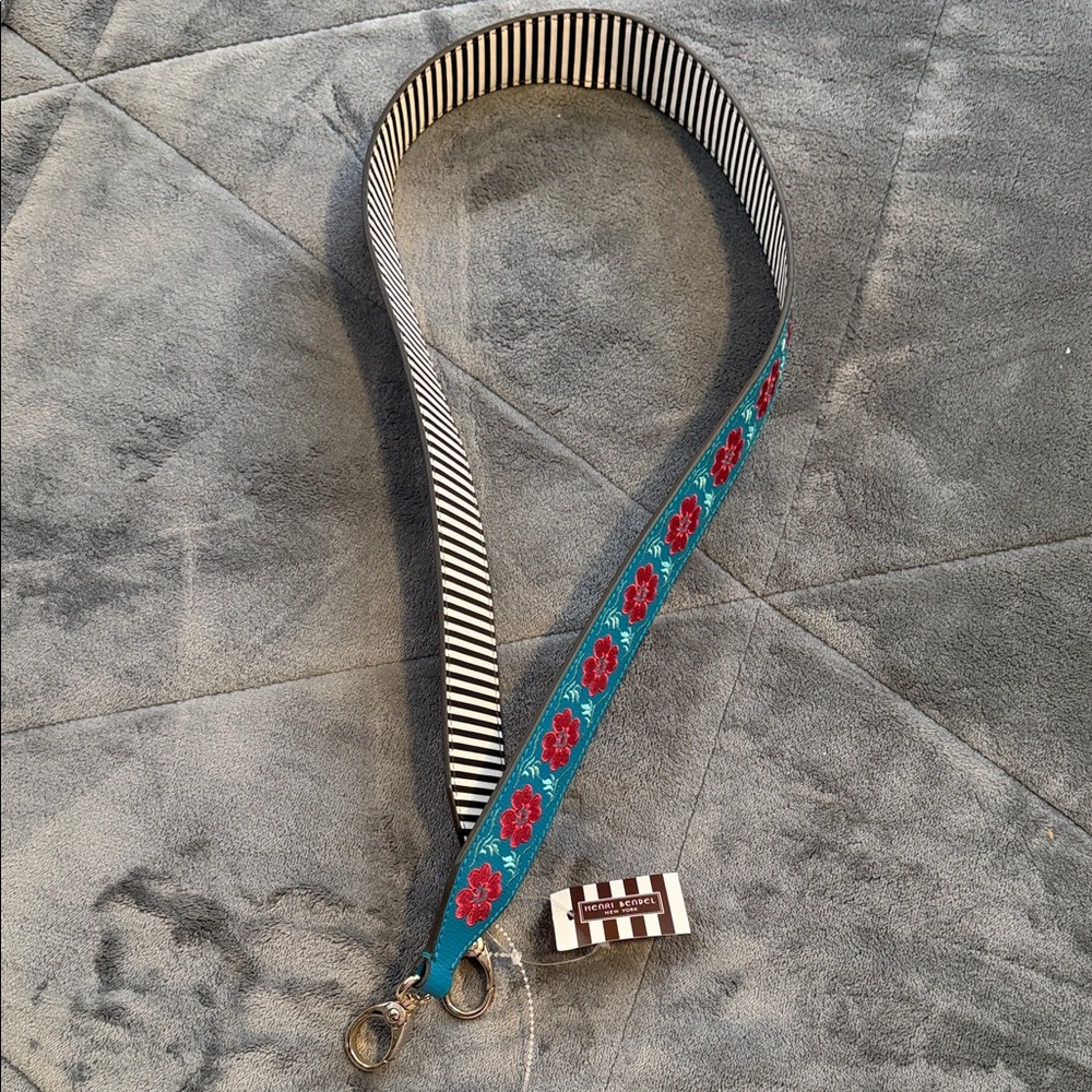 Henri Bendel Teal and Pink Floral Accessory